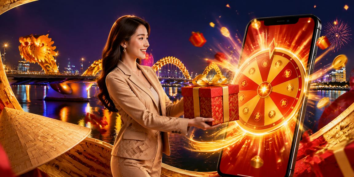 Người chơi tại Đà Nẵng tham gia bàn roulette cao cấp với nón lá truyền thống
