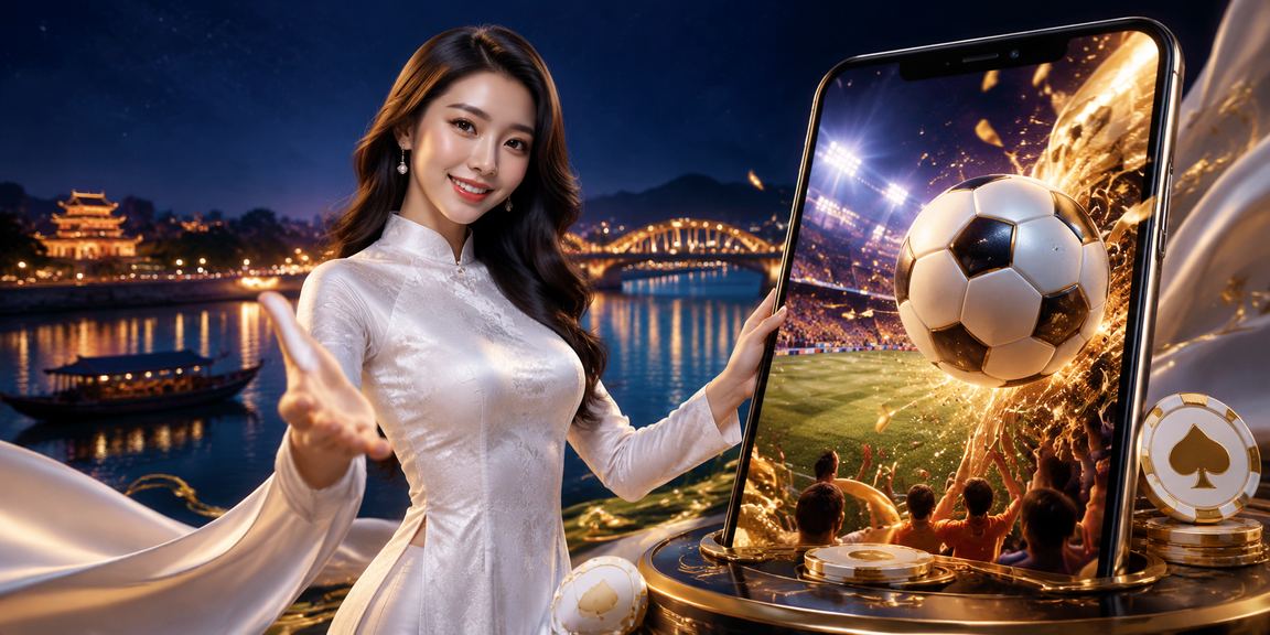 Người chơi tại Huế tham gia game bài trực tuyến với trang phục áo dài truyền thống